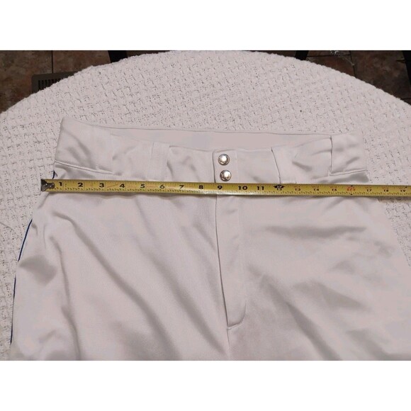 Wilson Adult Pants White Baseball Blue Stripe Sport Team Logo Mens Large EUC - Picture 3 of 8